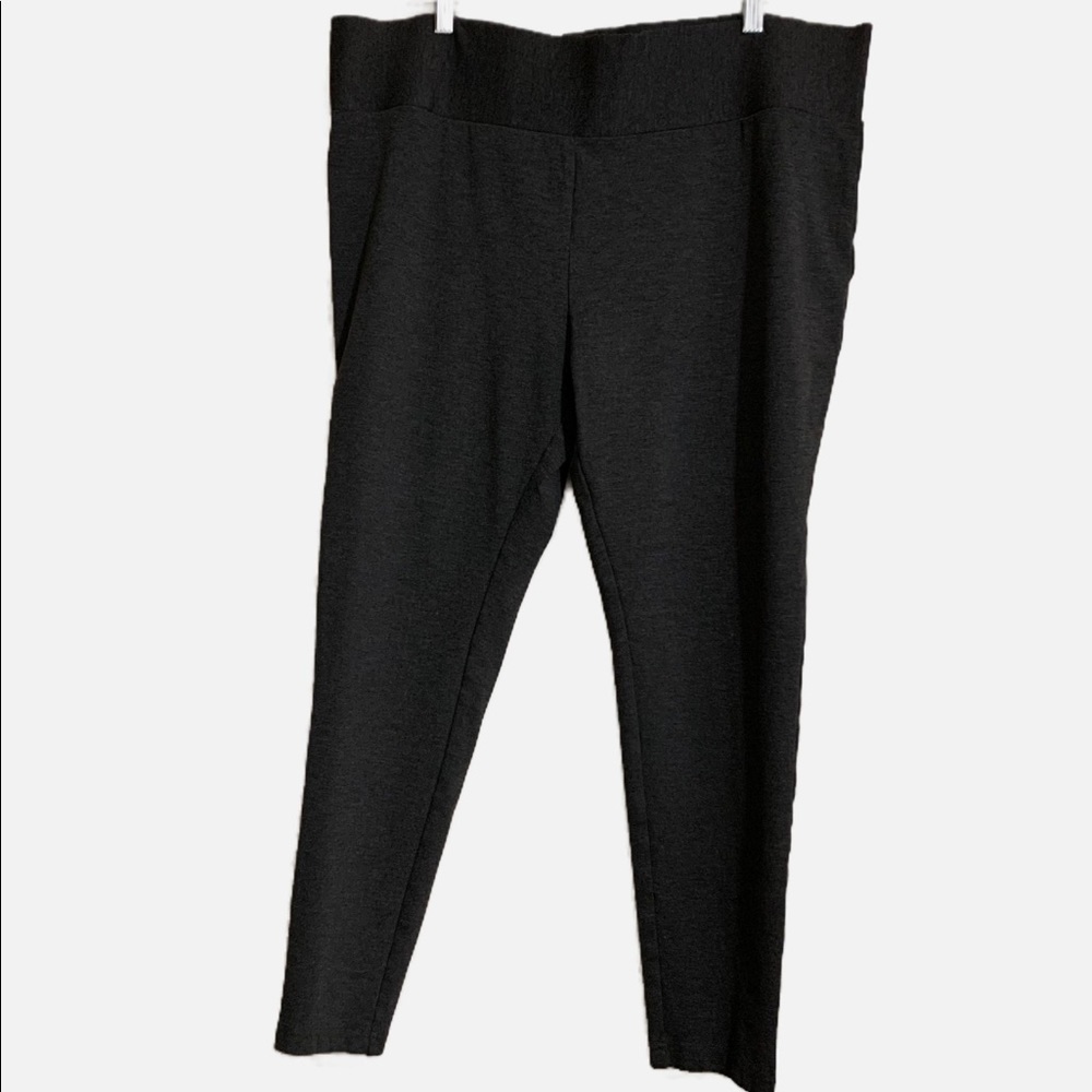 Tahari Women’s Pull-on Tummy Control Charcoal Heather Gray Leggings Pants XXL